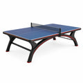 Mesa de ping-pong de melamina azul con estructura de acero y aluminio